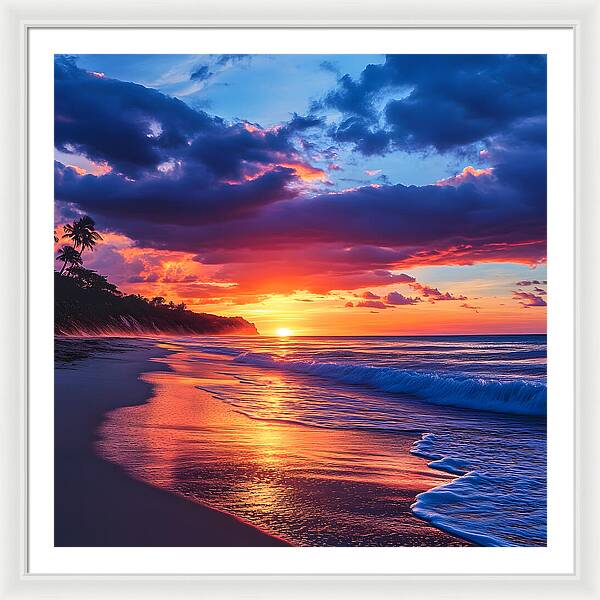 Sapphire Sunset - Framed Print