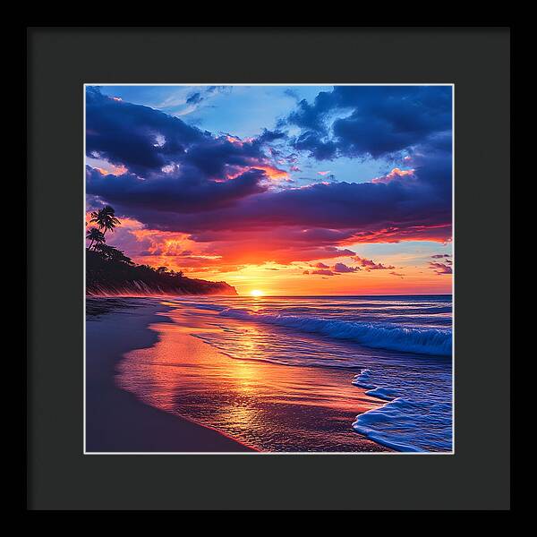 Sapphire Sunset - Framed Print