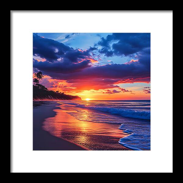 Sapphire Sunset - Framed Print