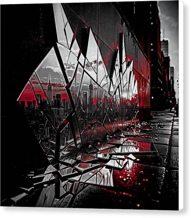 Skyline Kaleidoscope Dark - Canvas Print