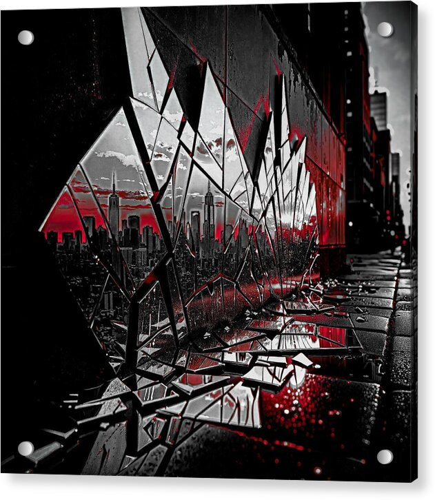 Skyline Kaleidoscope Dark - Acrylic Print