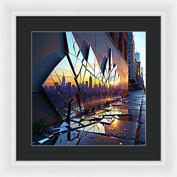 Skyline Kaleidoscope - Framed Print