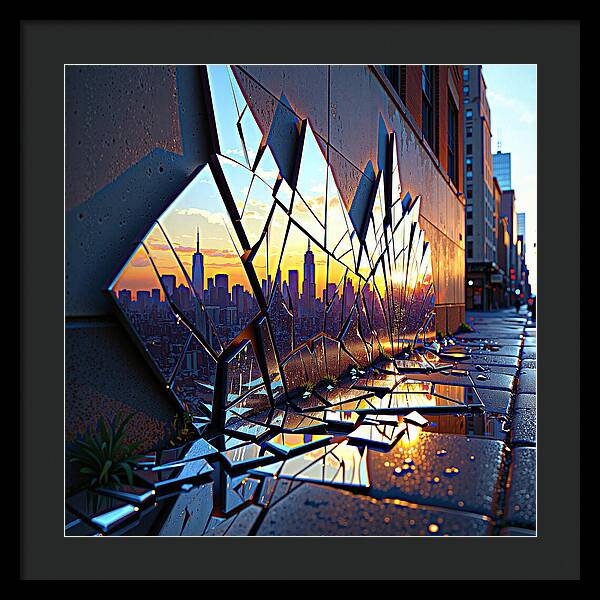 Skyline Kaleidoscope - Framed Print