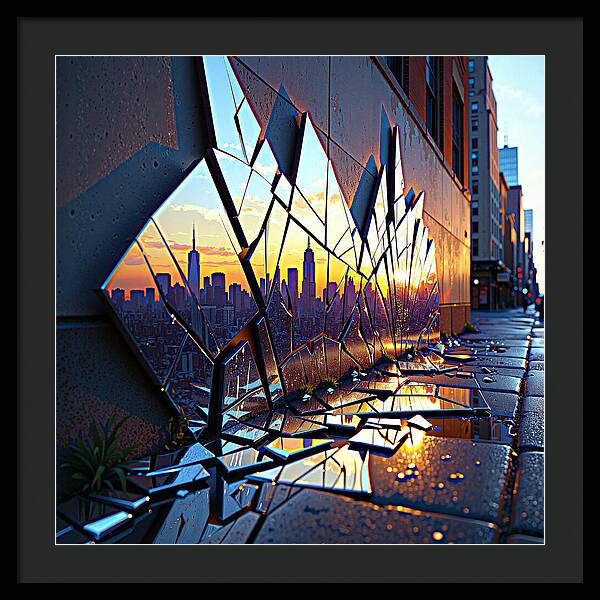 Skyline Kaleidoscope - Framed Print