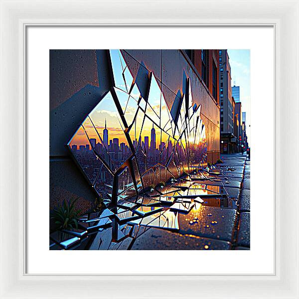 Skyline Kaleidoscope - Framed Print