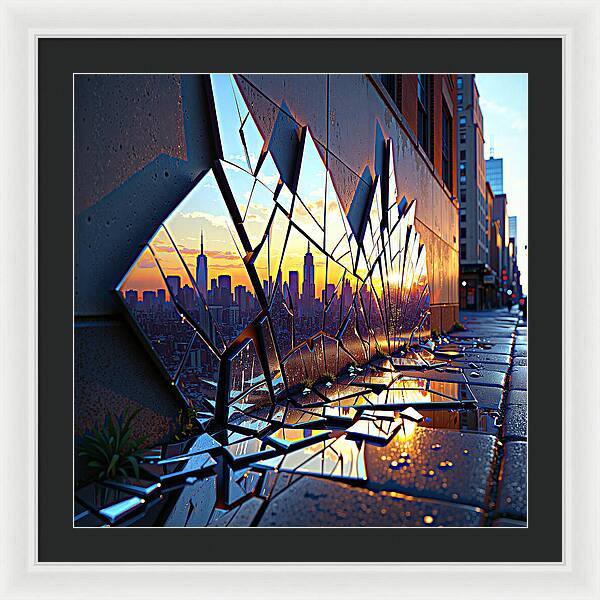 Skyline Kaleidoscope - Framed Print