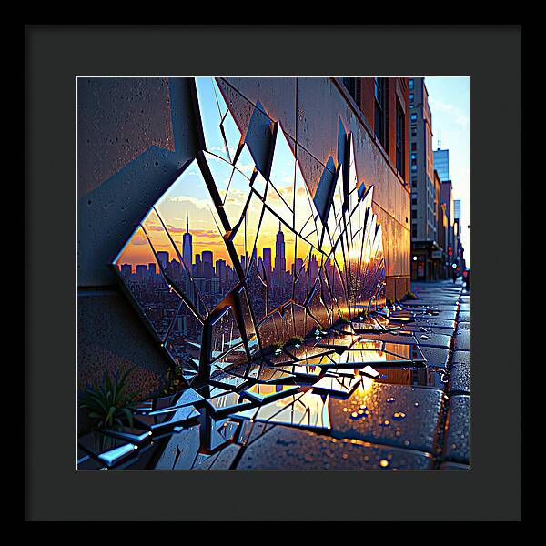 Skyline Kaleidoscope - Framed Print