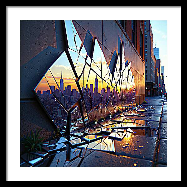 Skyline Kaleidoscope - Framed Print