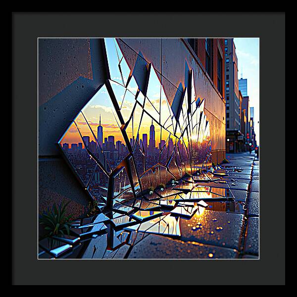 Skyline Kaleidoscope - Framed Print