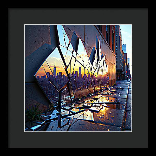 Skyline Kaleidoscope - Framed Print