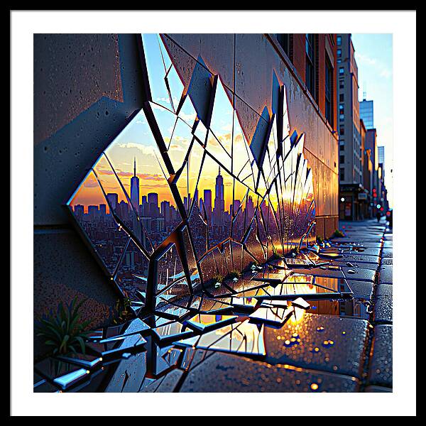 Skyline Kaleidoscope - Framed Print