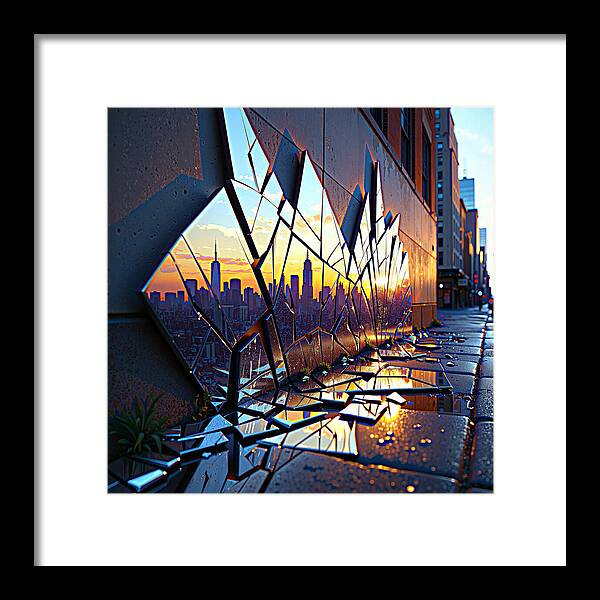 Skyline Kaleidoscope - Framed Print