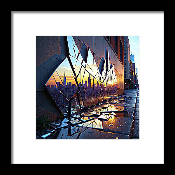 Skyline Kaleidoscope - Framed Print