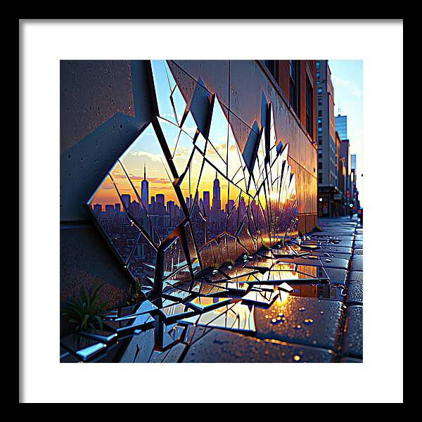 Skyline Kaleidoscope - Framed Print