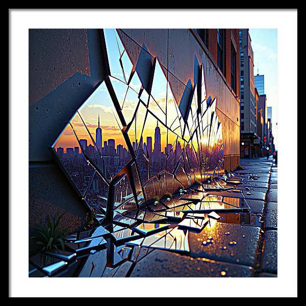 Skyline Kaleidoscope - Framed Print