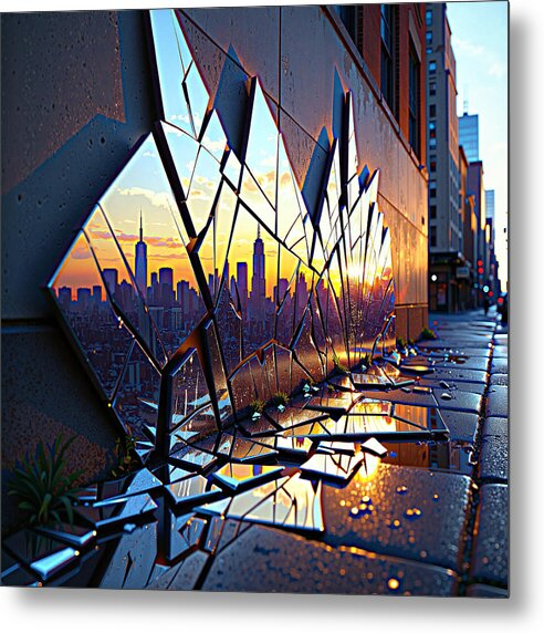 Skyline Kaleidoscope - Metal Print