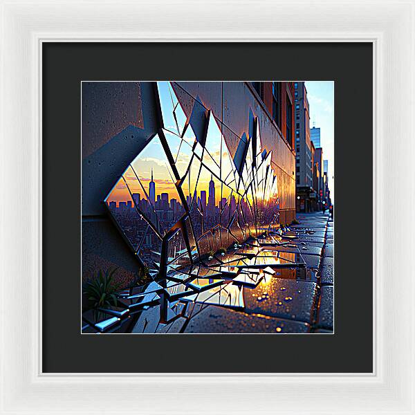 Skyline Kaleidoscope - Framed Print