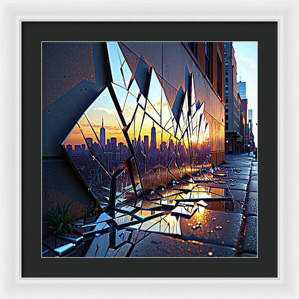 Skyline Kaleidoscope - Framed Print