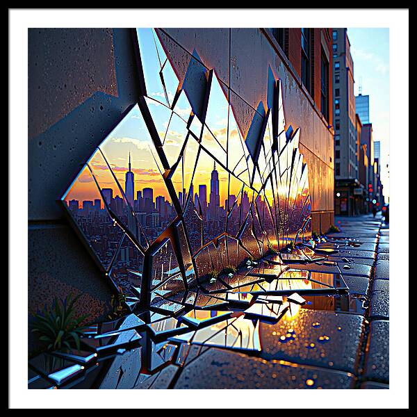 Skyline Kaleidoscope - Framed Print