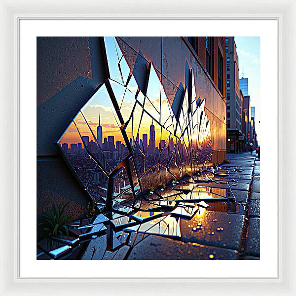 Skyline Kaleidoscope - Framed Print