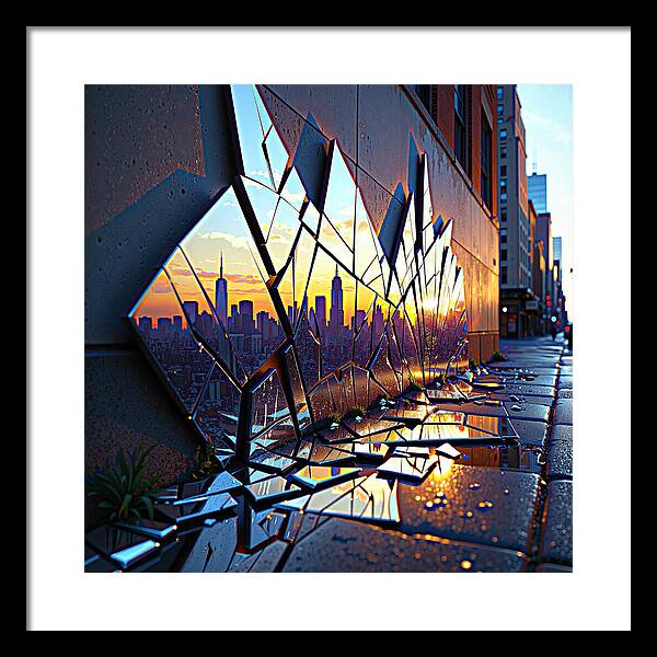 Skyline Kaleidoscope - Framed Print