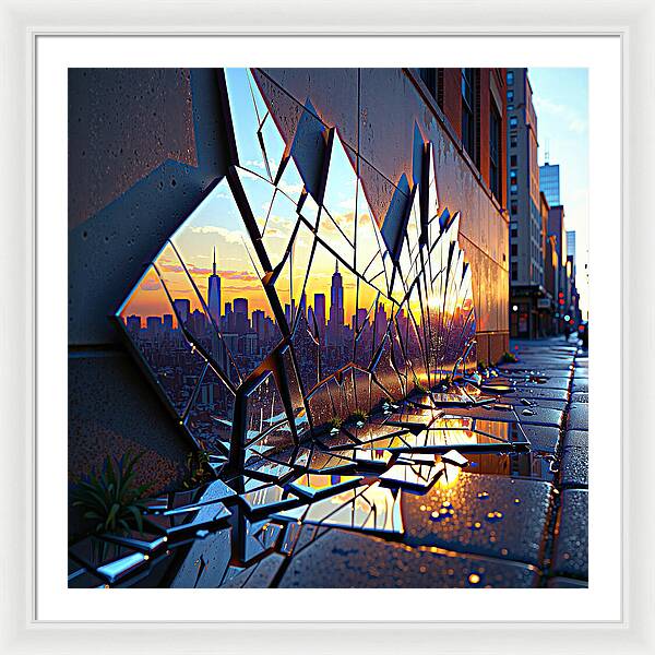 Skyline Kaleidoscope - Framed Print