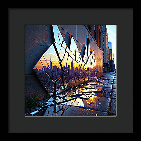 Skyline Kaleidoscope - Framed Print