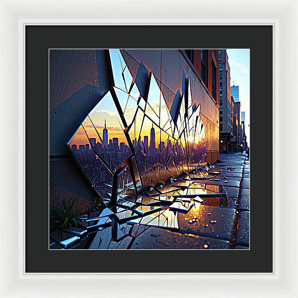 Skyline Kaleidoscope - Framed Print