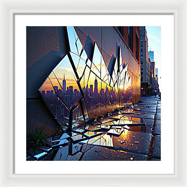 Skyline Kaleidoscope - Framed Print