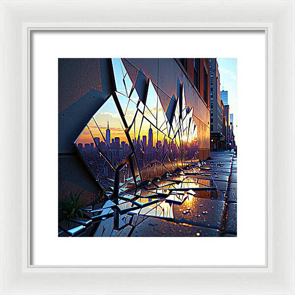 Skyline Kaleidoscope - Framed Print