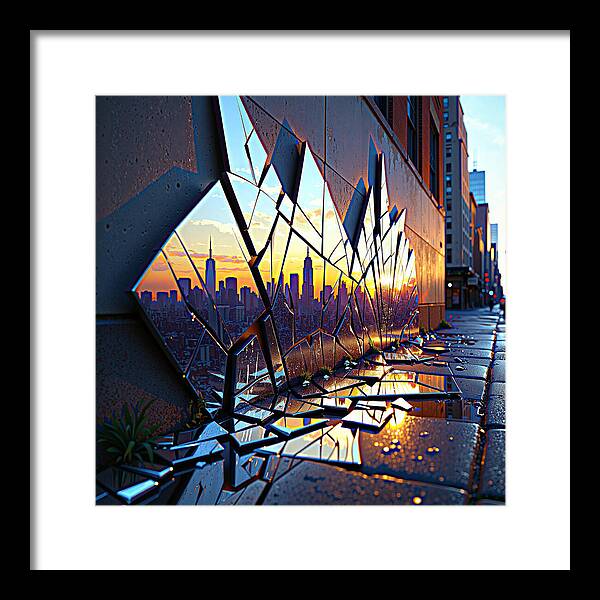 Skyline Kaleidoscope - Framed Print