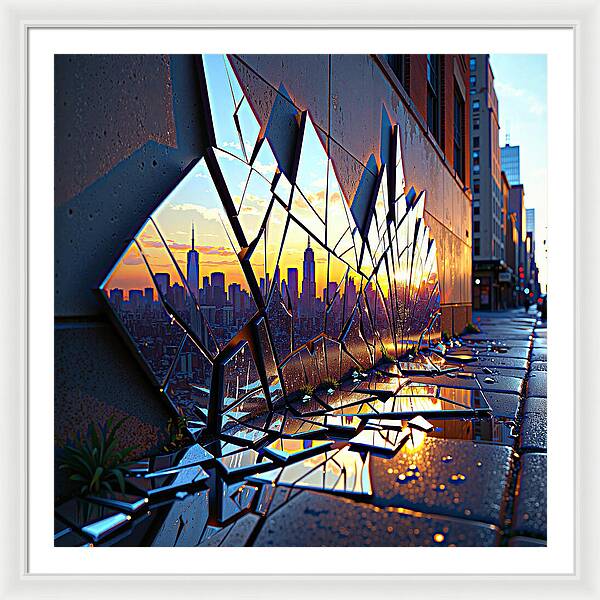 Skyline Kaleidoscope - Framed Print