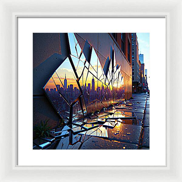 Skyline Kaleidoscope - Framed Print