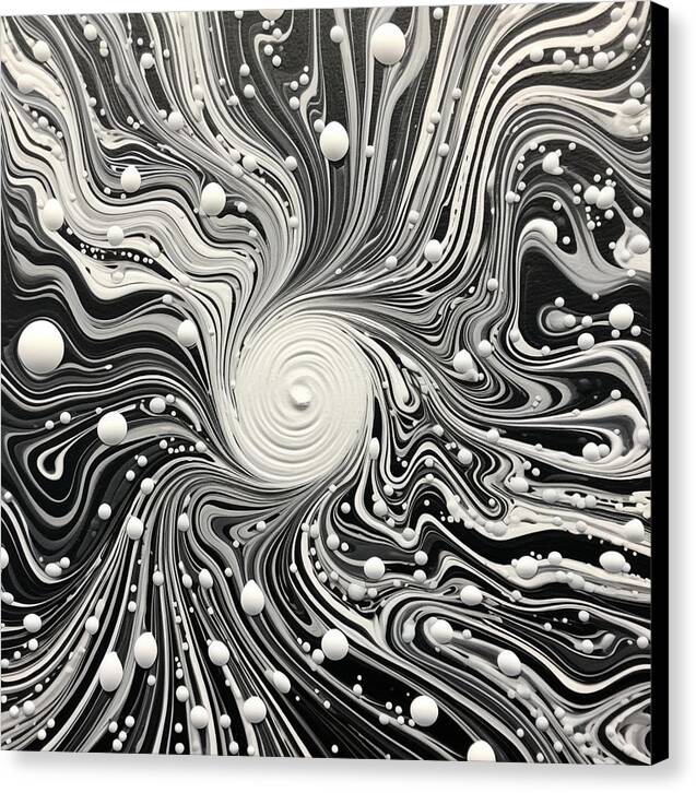 Spiraling White - Canvas Print