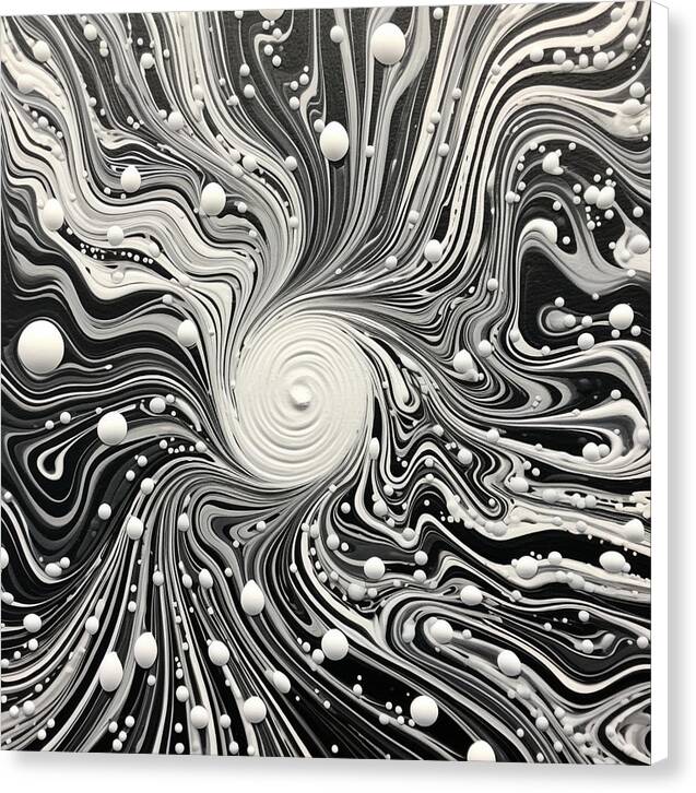 Spiraling White - Canvas Print