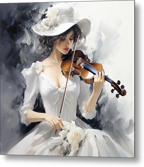 Strings of Elegance - Metal Print