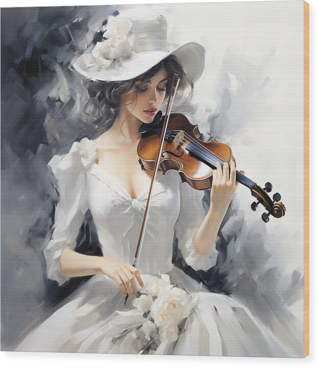 Strings of Elegance - Wood Print