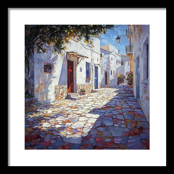 Sunlit Pathways - Framed Print