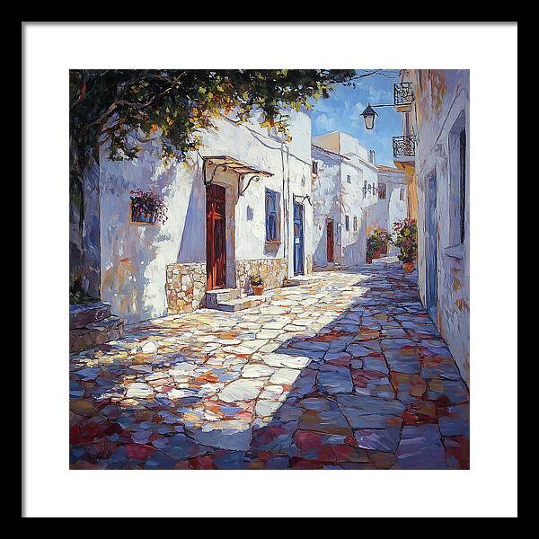 Sunlit Pathways - Framed Print