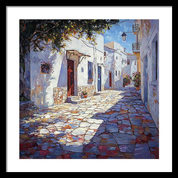 Sunlit Pathways - Framed Print