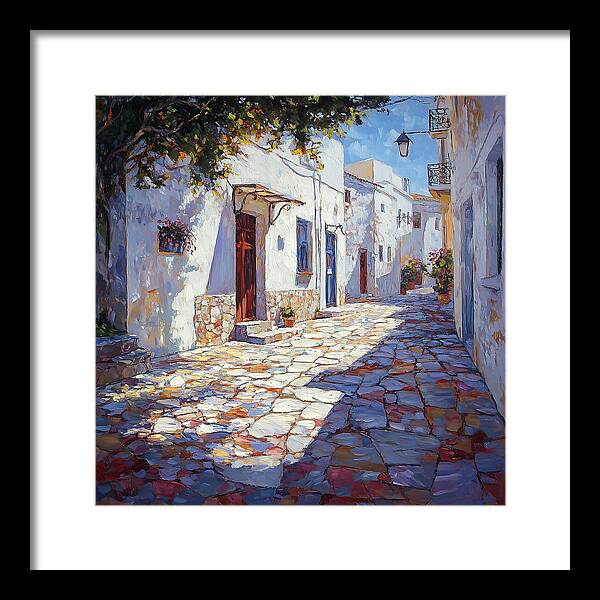 Sunlit Pathways - Framed Print