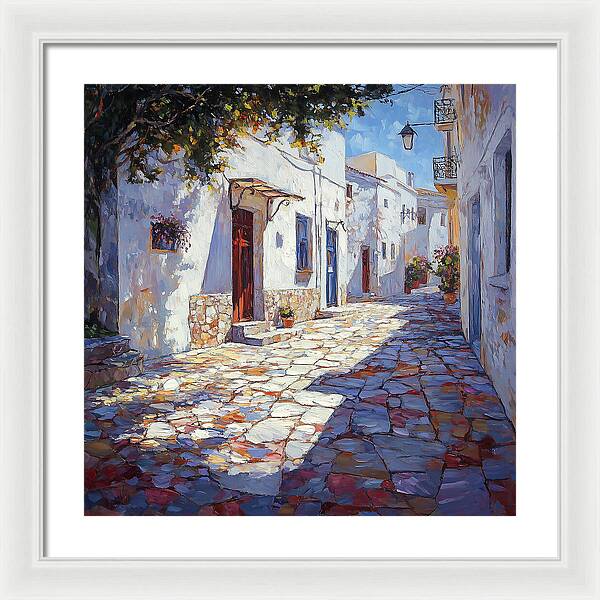 Sunlit Pathways - Framed Print