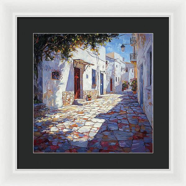 Sunlit Pathways - Framed Print