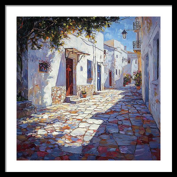 Sunlit Pathways - Framed Print