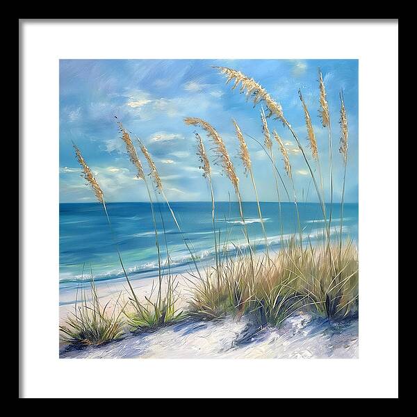 Sunlit Sandscape - Framed Print