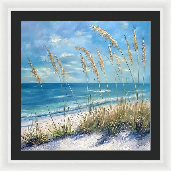 Sunlit Sandscape - Framed Print