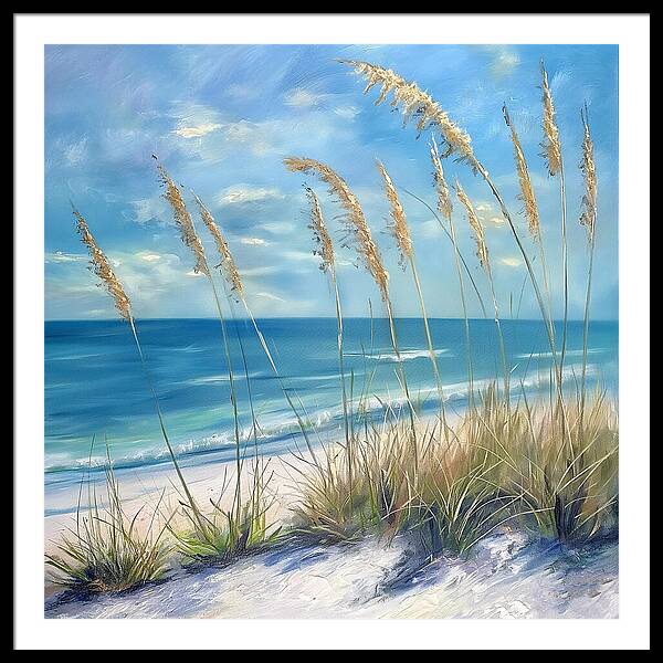 Sunlit Sandscape - Framed Print