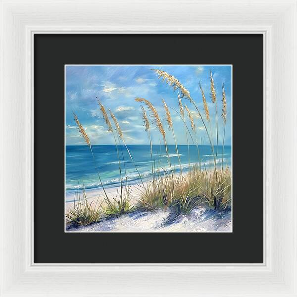 Sunlit Sandscape - Framed Print