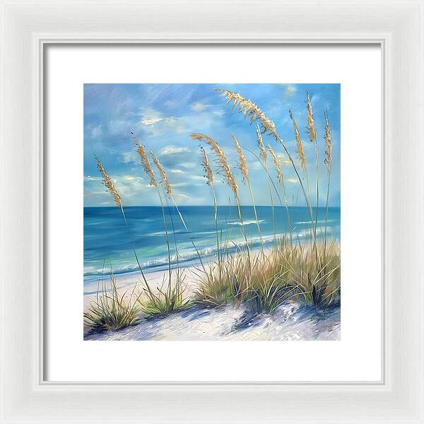 Sunlit Sandscape - Framed Print