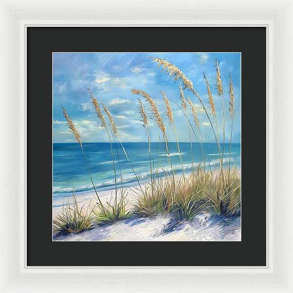 Sunlit Sandscape - Framed Print